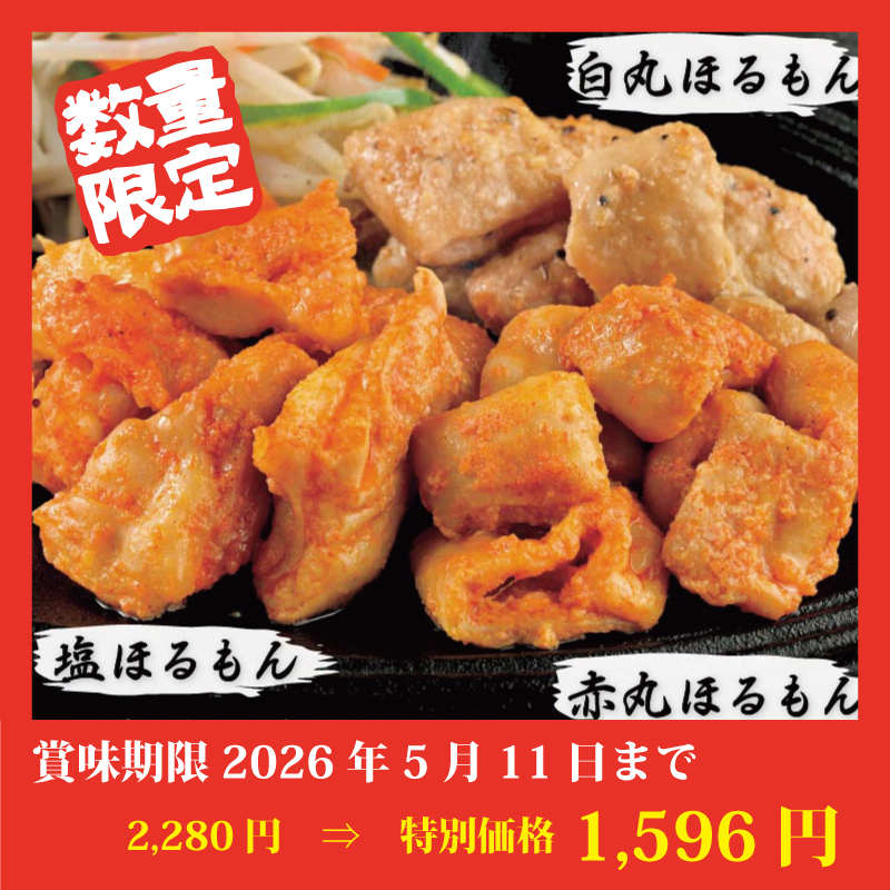 【特別価格】特製ほるもん3種セット