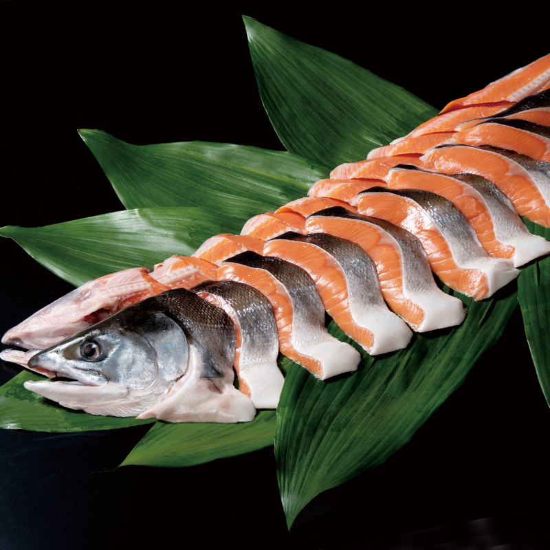 沖獲り鮭姿切り身