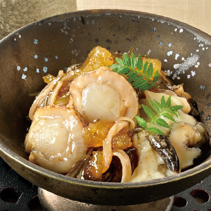 ほたてつぶ松前漬