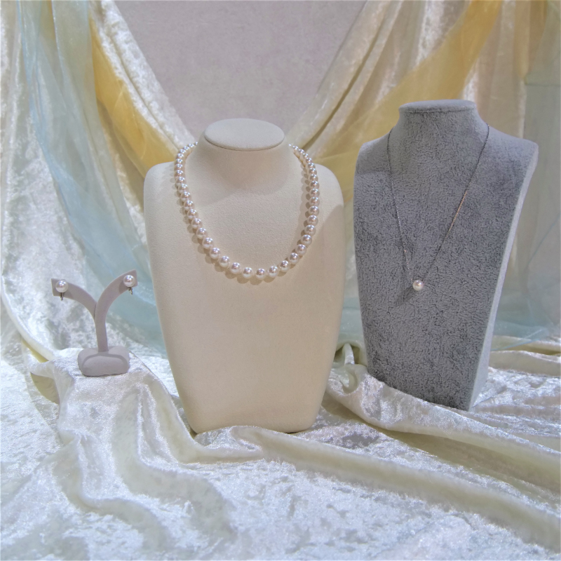 ★送料無料★花珠真珠8-8.5mm珠3点セット