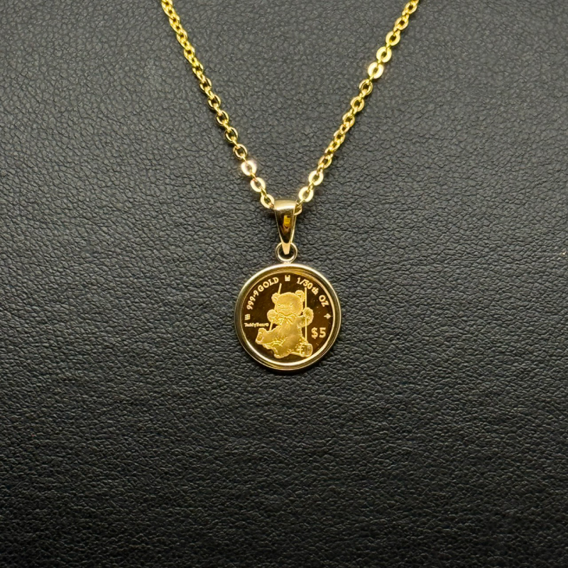 ★完売御礼★ 1/30オンス　テディベアコインペンダント