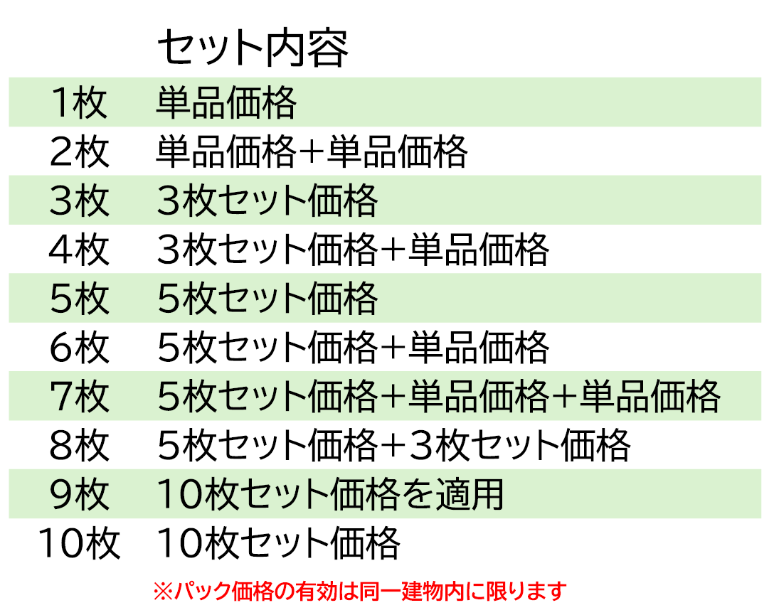 網戸セット表