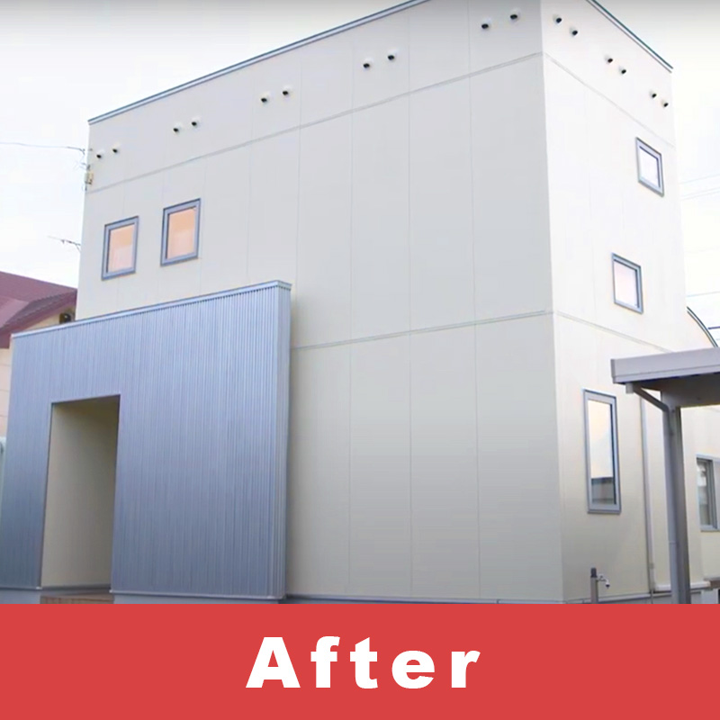 外壁塗装と屋根塗装リフォーム　建坪30坪（延べ床面積99㎡）まで